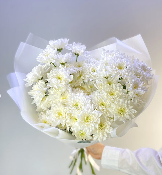 Pure White Chrysanthemum Bouquet