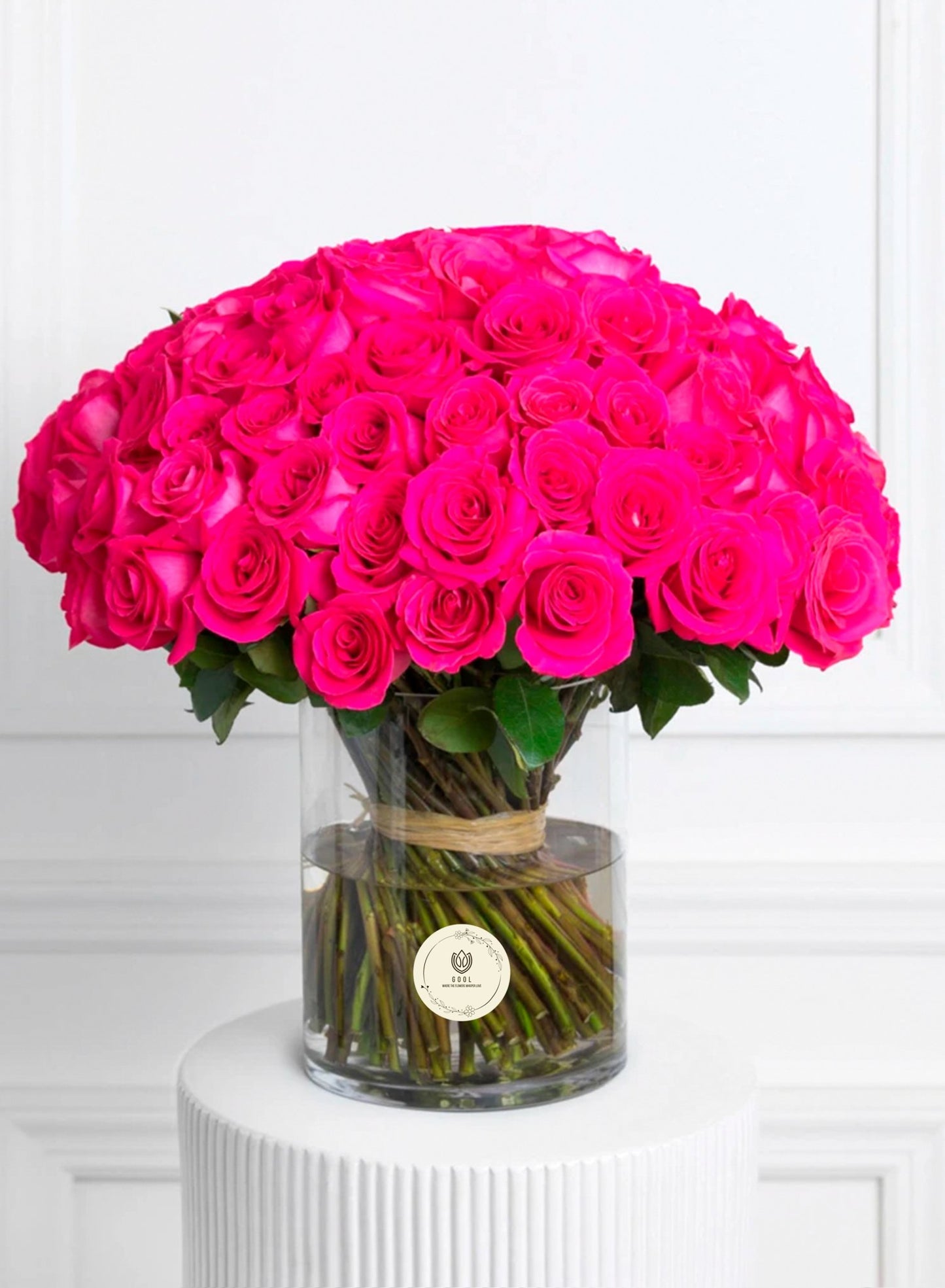 Blush Pink Roses Vase - GOOL: FLOWER SHOP