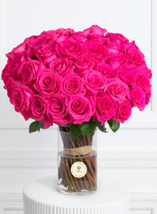 Blush Pink Roses Vase - GOOL: FLOWER SHOP