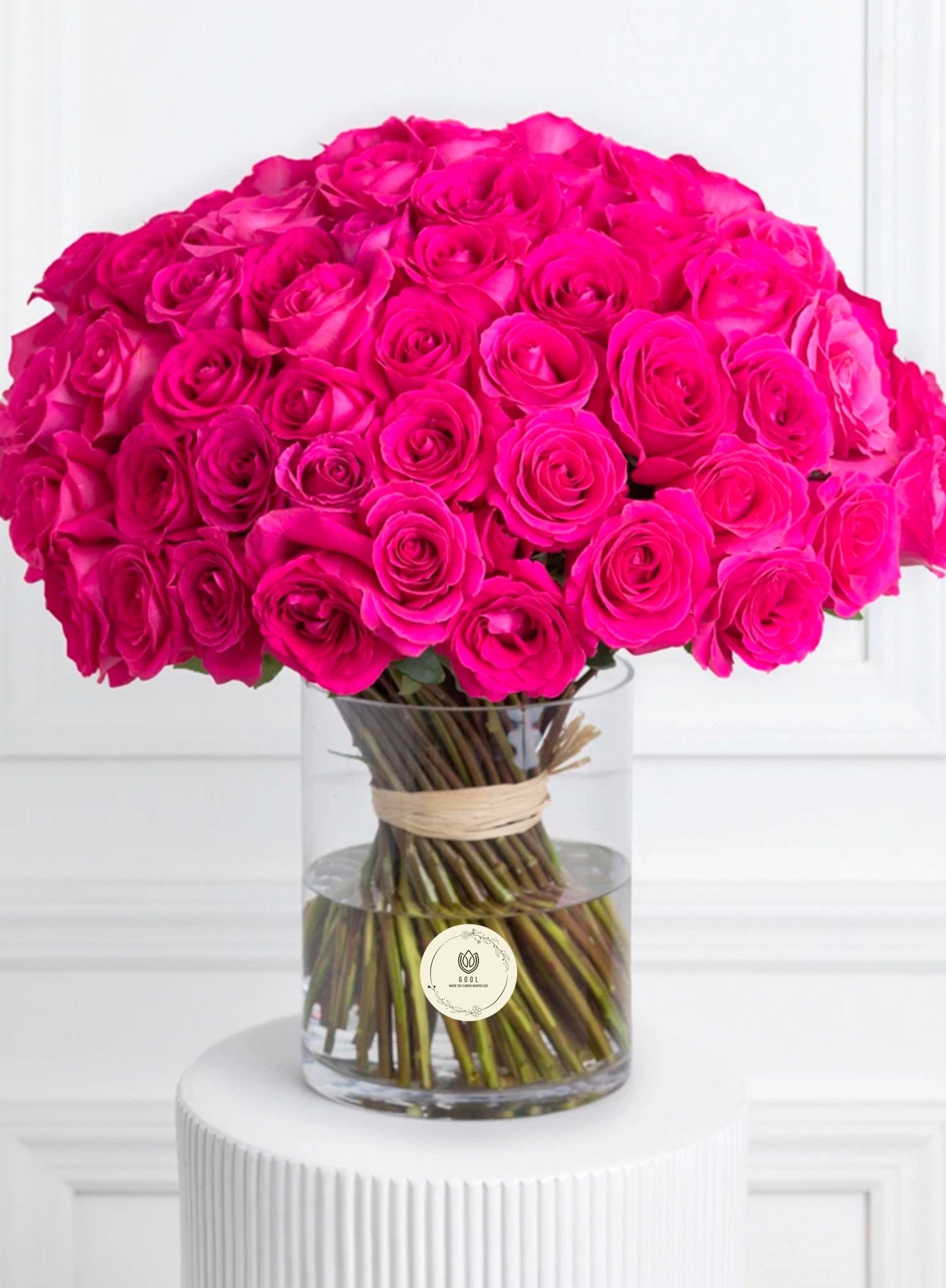 Blush Pink Roses Vase - GOOL: FLOWER SHOP