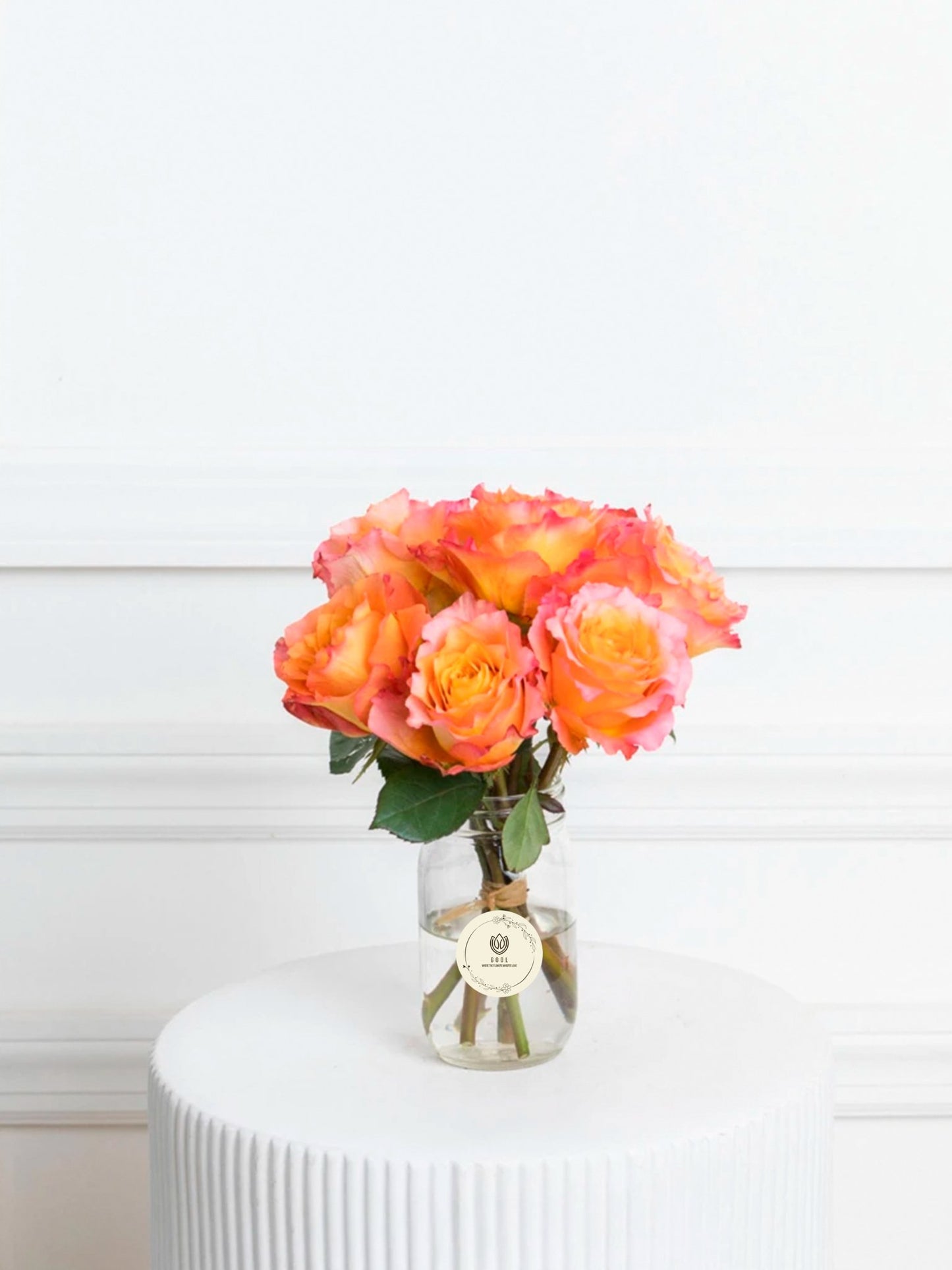 Fiery Petals: Orange Roses