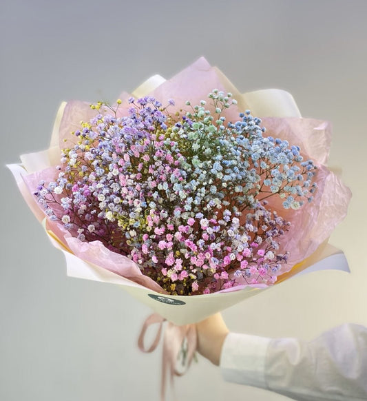 Gypsy Dreams: Colorful Gypsophila Bouquet - GOOL: FLOWER SHOP