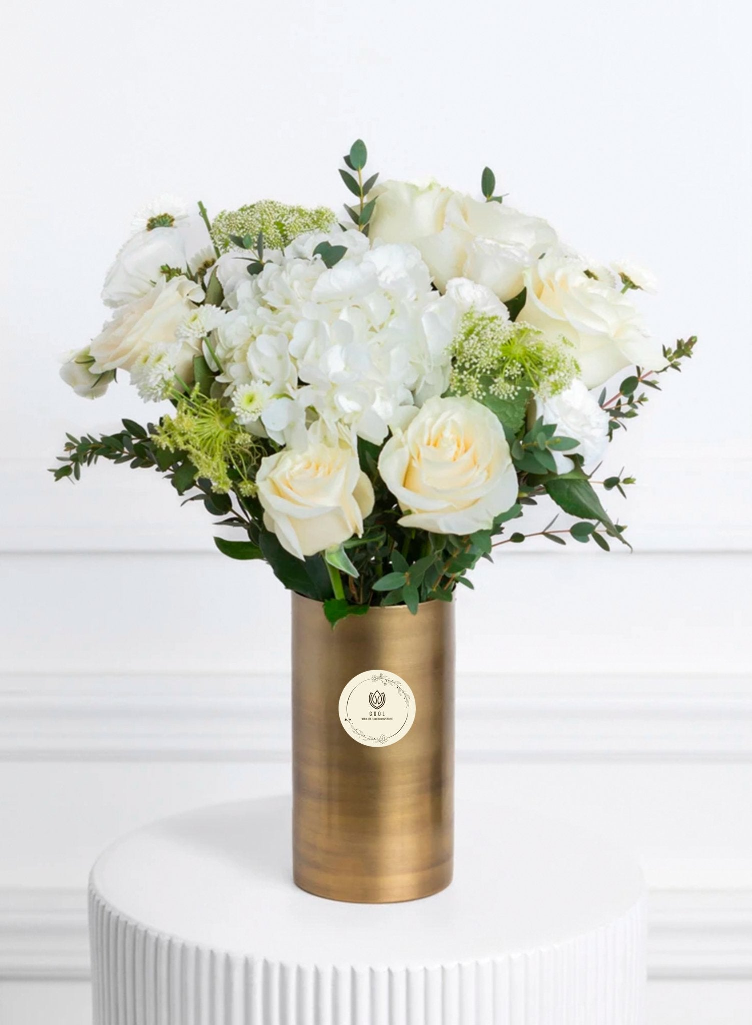 Pure White in Vase - GOOL: FLOWER SHOP