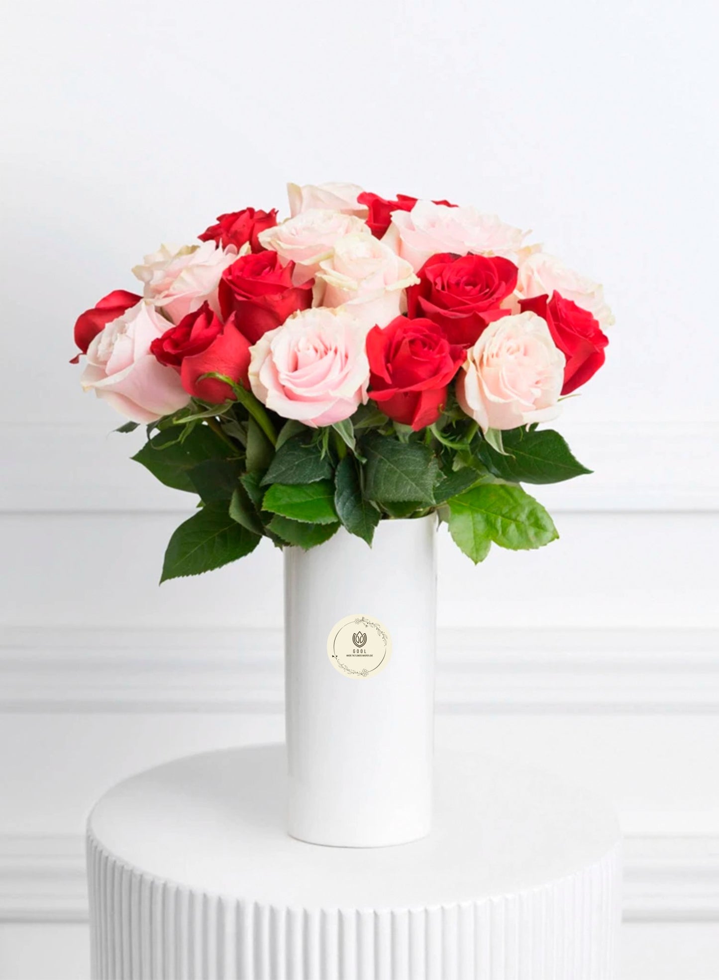 Red Romance with Pink Roses - GOOL: FLOWER SHOP